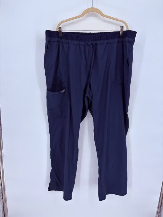 Cherokee Pants - Cherokee Workwear Navy Scrub Pants 3XL Elastic Waist Drawstring Cargo Nurse